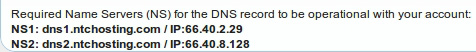 Default DNS Settings in the Domain Manager