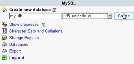 Create New Database