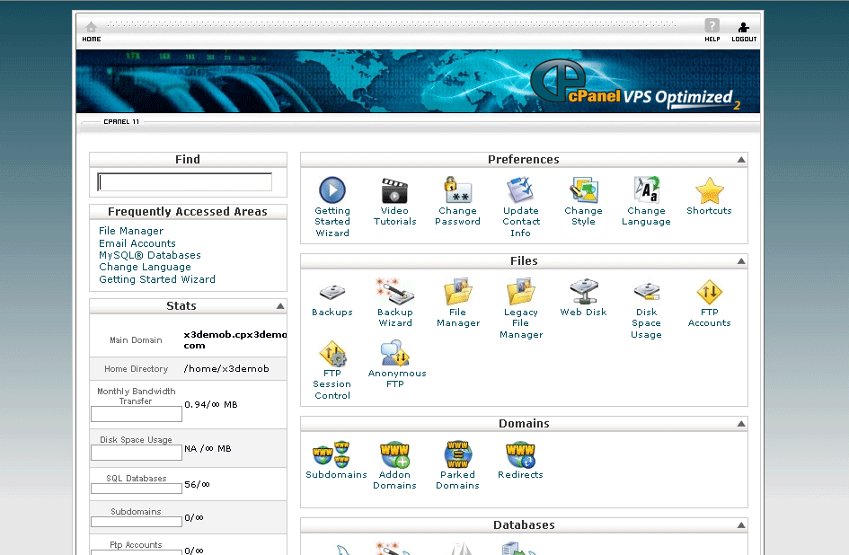 cPanel Interface