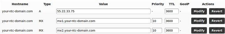 Change TTL Settings using Custom DNS Records tool