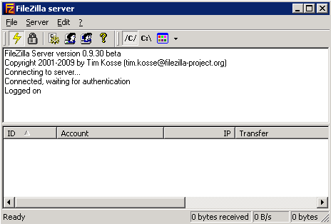 FileZilla Server Interface