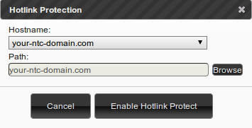 How to enable the hotlink protection via the NTC Hosting Control Panel