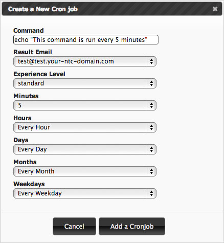 How to create a Cron Job using the NTC Hosting Control Panel How to create a Cron Job using the NTC Hosting Control Panel