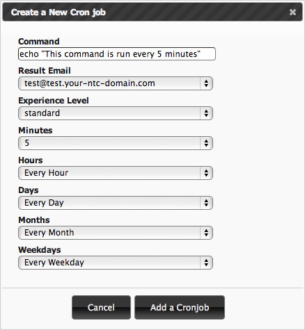 How to create a Cron Job using the NTC Hosting Control Panel