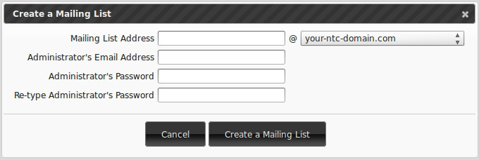 How to create a mailing list, using NTC Hosting services