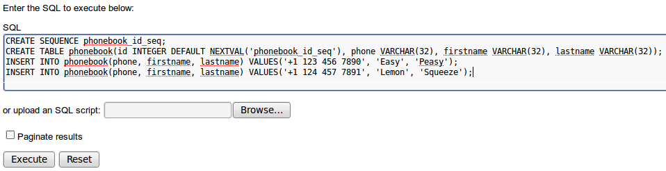 Postgres create table with sequence